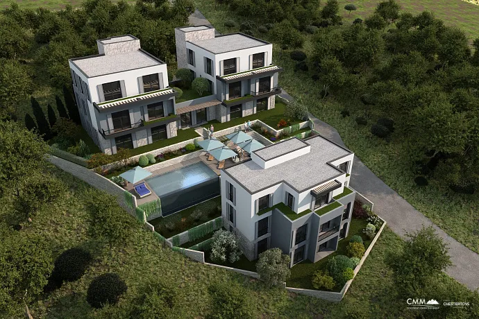 Wohnungen in einem im Bau befindlichen Komplex in Kotor