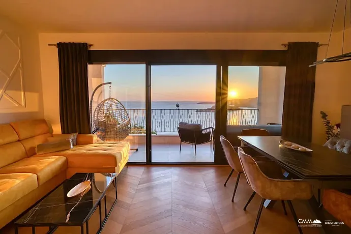 3-Zimmer-Wohnung, 90 m², Blizikuće — Blick auf Sveti Stefan