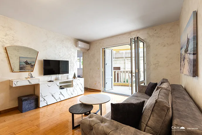 Moderne Wohnung in Pržno, 46 m², in Meeresnähe