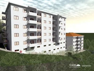 Ein neuer Apartmentkomplex in Petrovac im Bau