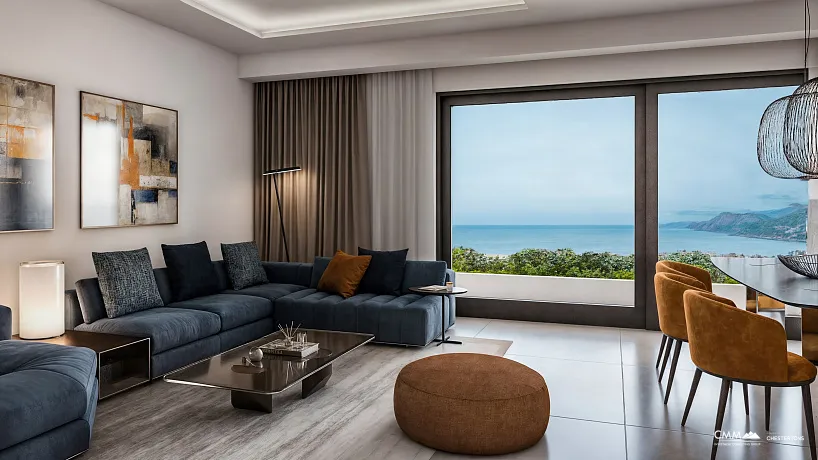 Apartments in Bar mit Pool und atemberaubendem Meerblick