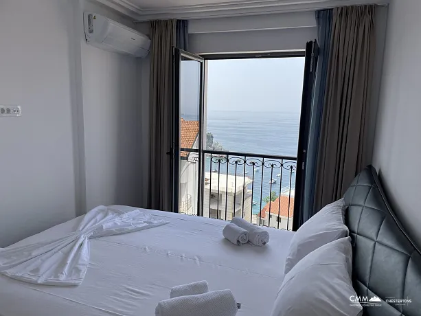 Apartment in Przno mit zwei Schlafzimmern und Panoramablick auf das Meer