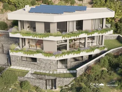 Villa mit einzigartigem Blick auf das Meer und Porto Montenegro