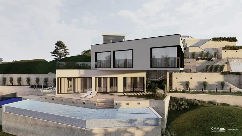 Grundstück in Herceg Novi mit genehmigtem Projekt