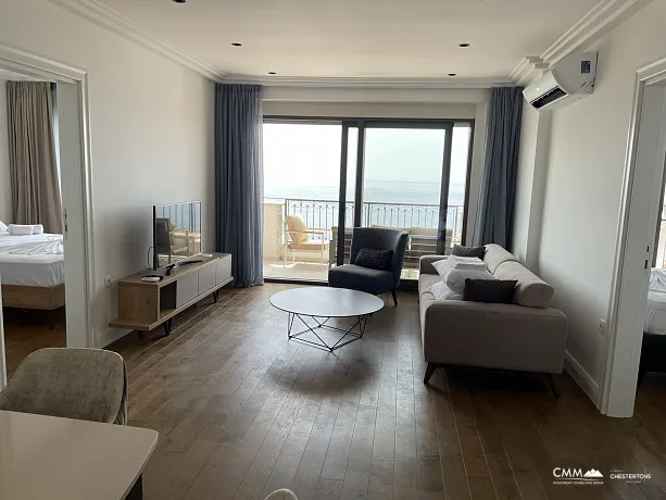 Apartment in Przno mit zwei Schlafzimmern und Panoramablick auf das Meer