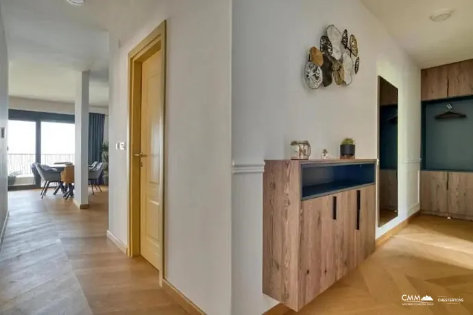 3-Zimmer-Wohnung, 90 m², Blizikuće — Blick auf Sveti Stefan