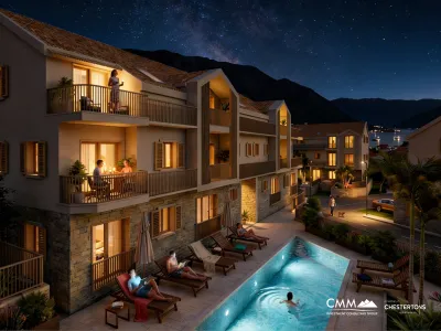 Wohnungen zum Verkauf in Risno in einem neuen Komplex in der Nähe des Meeres