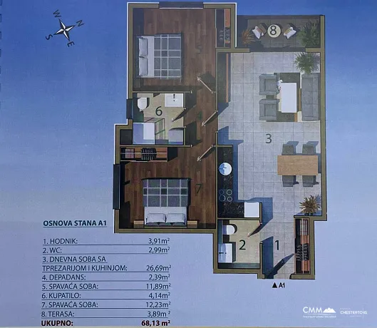 Moderner Wohnkomplex im Zentrum von Bar