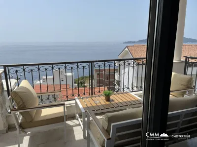 Apartment in Przno mit zwei Schlafzimmern und Panoramablick auf das Meer