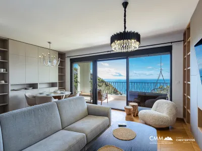 Apartment mit drei Schlafzimmern und Panoramablick auf Sveti Stefan