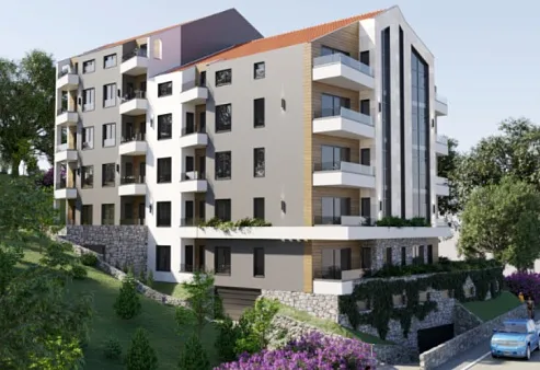 Neues Apartmentgebäude in Budva mit Swimmingpool