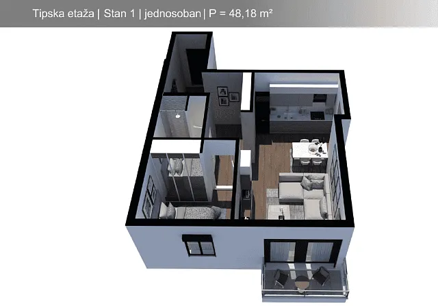 Zu verkaufende Wohnung in Rafailovici in toller Lage