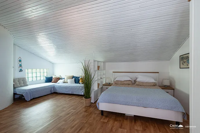 Haus in Dobra Voda mit Panoramablick auf das Meer