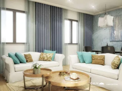 Penthouse in Przno mit Panoramablick auf das Meer