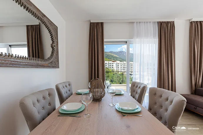 Luxuriöse 2-Zimmer-Wohnung, 66 m², mit Panoramablick auf das Meer – Bečići