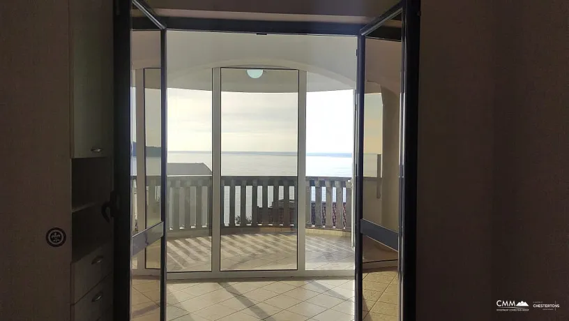 Ein-Zimmer-Wohnung mit Panoramablick auf das Meer in Pržno