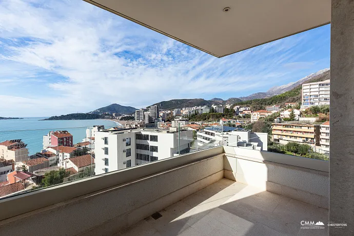 Penthouse in Rafailovici mit Meerblick
