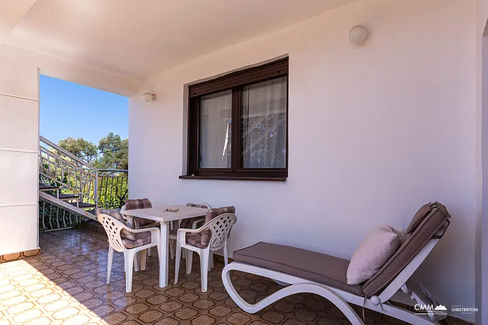 Haus in Dobra Voda mit Panoramablick auf das Meer