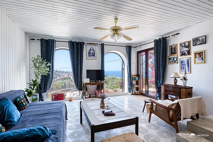 Haus in Dobra Voda mit Panoramablick auf das Meer
