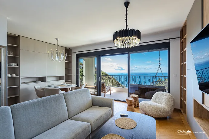 Apartment mit drei Schlafzimmern und Panoramablick auf Sveti Stefan