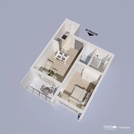 Ein-Zimmer-Wohnung, 38 m² in Bečići