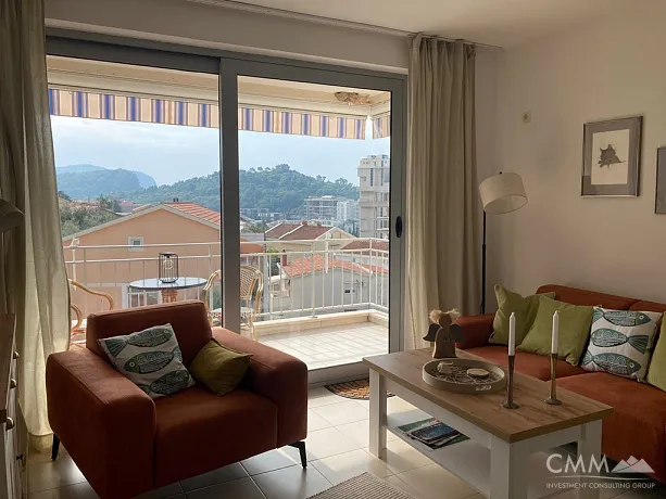 Wohnung 50m2 mit einem Schlafzimmer und Meerblick in Petrovac