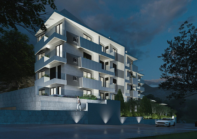 Neues modernes Gebäude in Petrovac in einem Komplex mit Schwimmbad