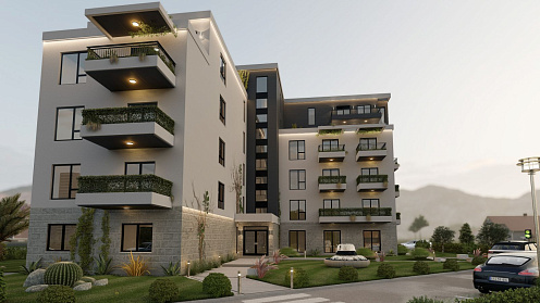 Das neue, moderne Gebäude bietet eine Reihe von Apartments mit einem, zwei oder drei Schlafzimmern