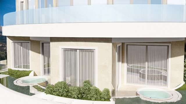 Apartments in neuem Komplex mit Pool und Spa in Becici — photo 5