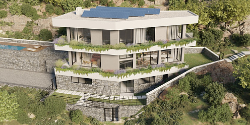 Villa mit einzigartigem Blick auf das Meer und Porto Montenegro