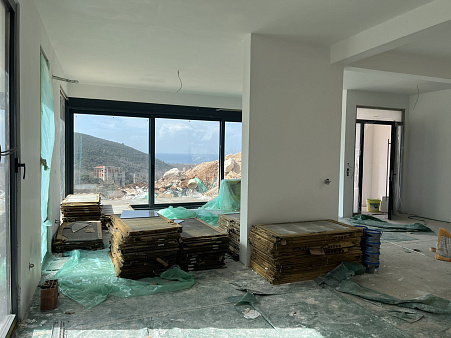 Neue Villa mit Panoramablick auf das Meer in Buljarica