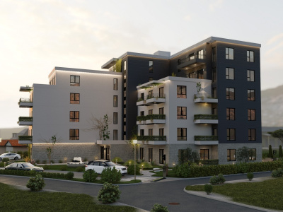 Das neue, moderne Gebäude bietet eine Reihe von Apartments mit einem, zwei oder drei Schlafzimmern