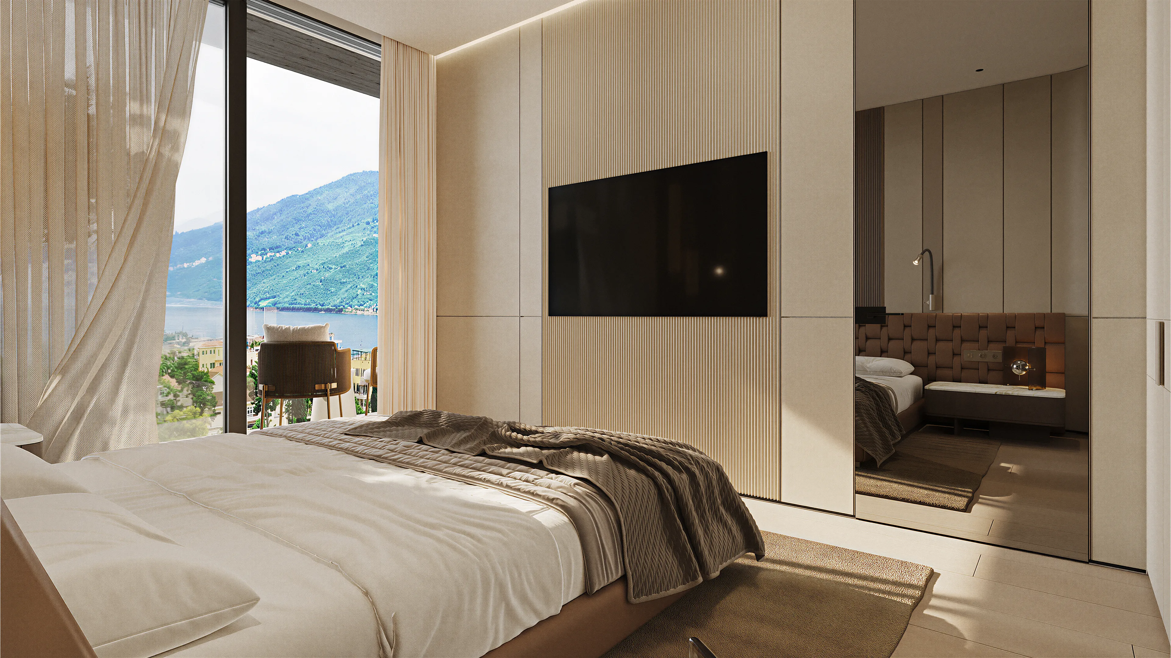 Moderne Wohnanlage in Herceg Novi mit Blick auf die Bucht von Kotor