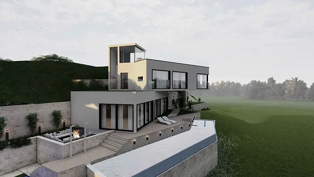 Grundstück in Herceg Novi mit genehmigtem Projekt