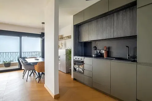 3-Zimmer-Wohnung, 90 m², Blizikuće — Blick auf Sveti Stefan
