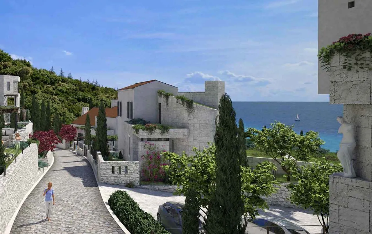 Projekt für den Bau eines luxuriösen Touristenresorts in Drobni Pijesak – 81 Apartments und 6 Villen