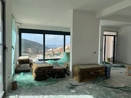 Neue Villa mit Panoramablick auf das Meer in Buljarica