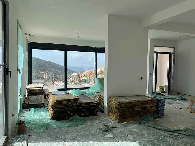 Neue Villa mit Panoramablick auf das Meer in Buljarica