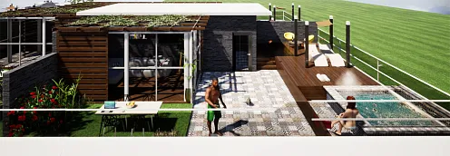 Penthouse mit großer Dachterrasse in Becici