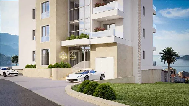 Apartments in neuem Komplex mit Pool und Spa in Becici
